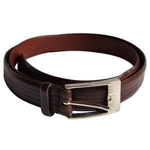 Aniline Kipskin Shoulders Brown Sz 44 Leather Belt Men's Torino